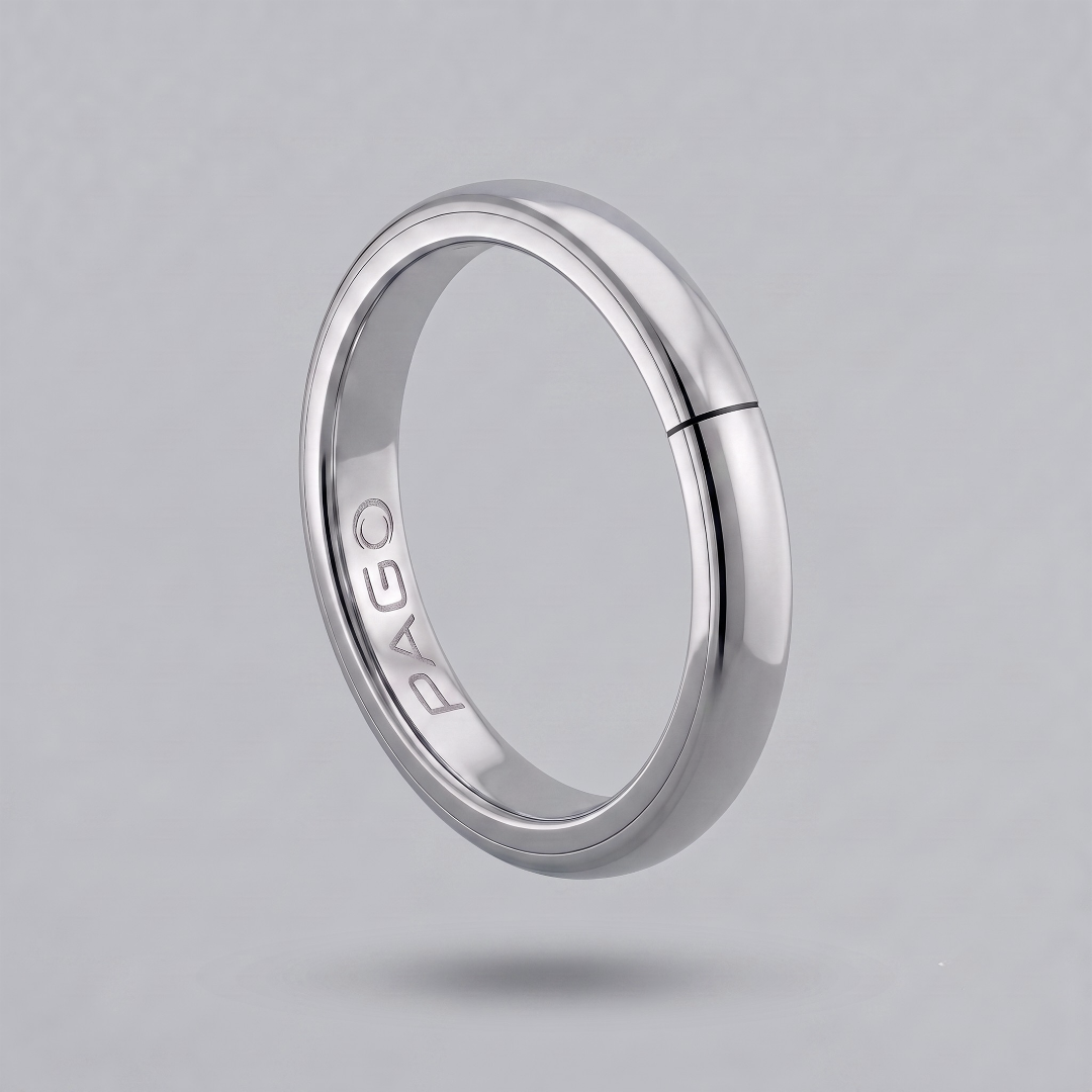 Ultra Slim Shiny Silver PAGO
